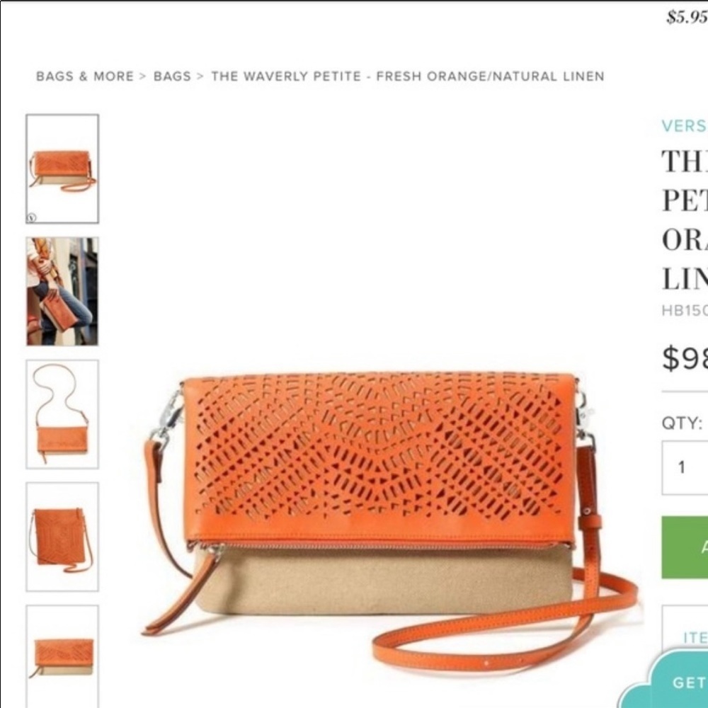 ⛱️🔥Stella & Dot - Orange Waverly Bag - Picture 3 of 5